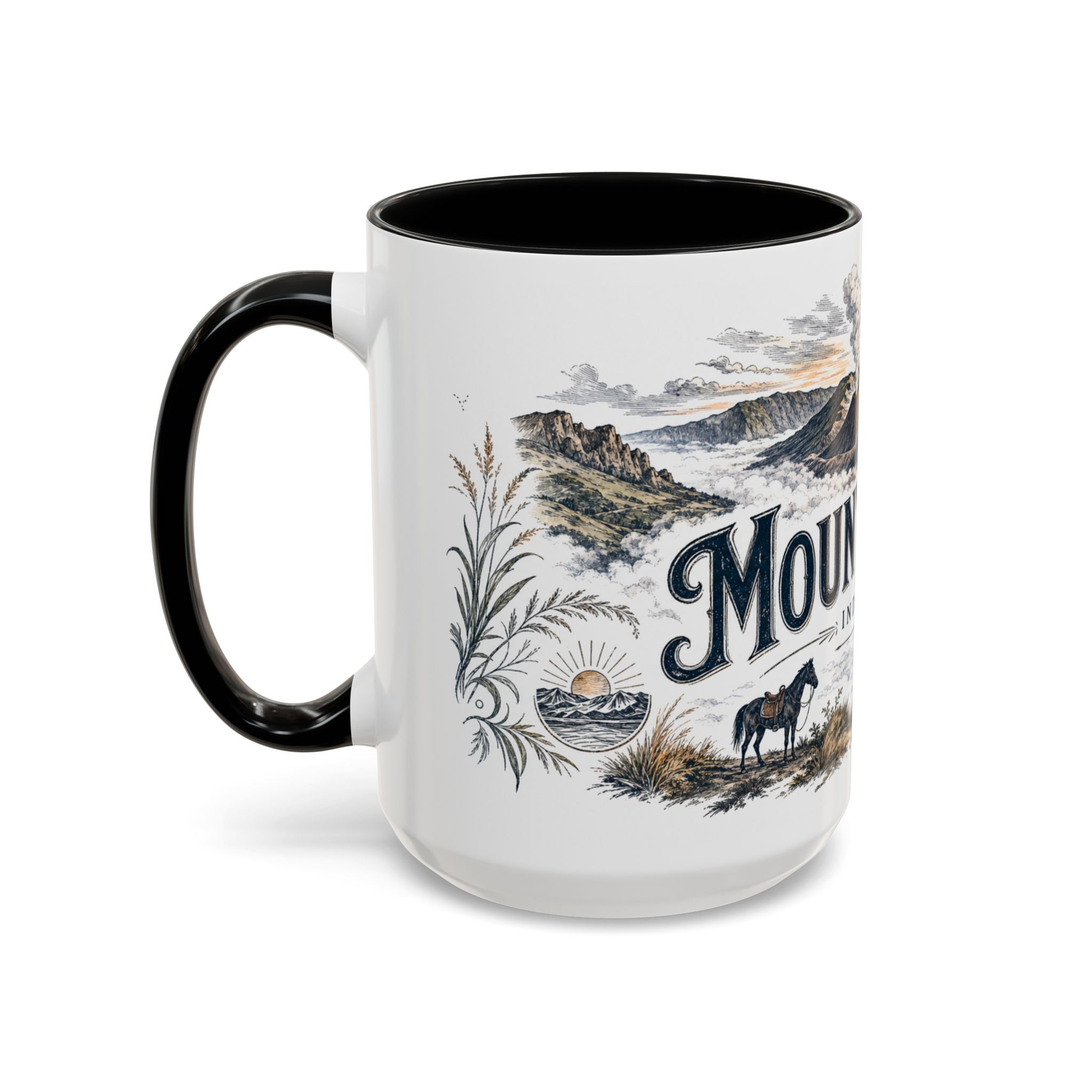 Mount Bromo Mug, Indonesia Travel Souvenir, Bucket List Gift, Accent Ceramic Coffee Mug 11oz 15oz