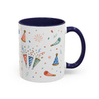 New Year Party Mug | Balloon Popper Watercolor Celebration Gift | Accent Cup 11oz 15oz