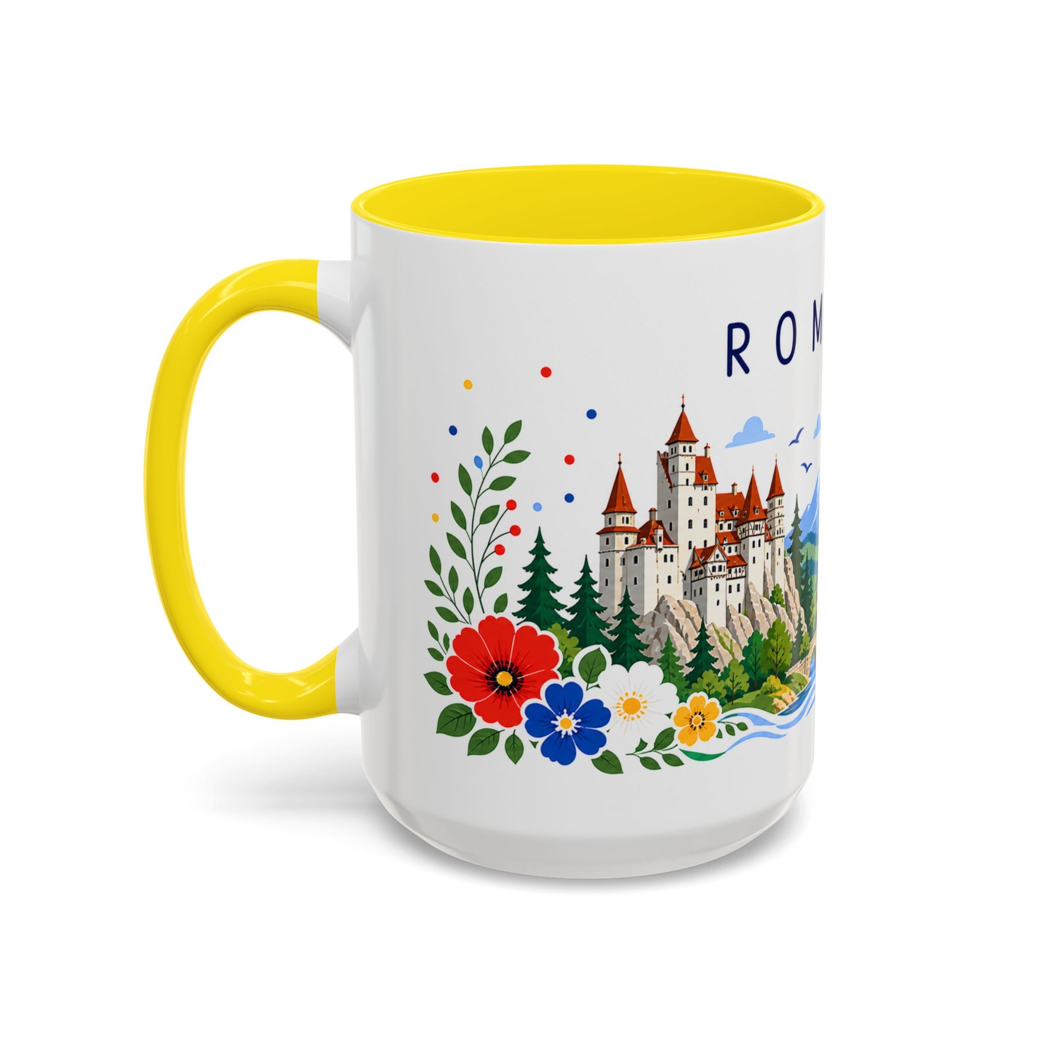 Romania Coffee Mug | Travel Souvenir Accent Mug | Place Gift Ceramic Cup 11oz 15oz