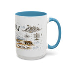 Denali National Park Coffee Mug | Alaska National Park Hiking Gift | Accent Color Ceramic 11oz 15oz