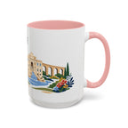 Rome Coffee Mug | Italy Travel Souvenir | Porcelain Decal City Gift | 11oz 15oz Accent Mug