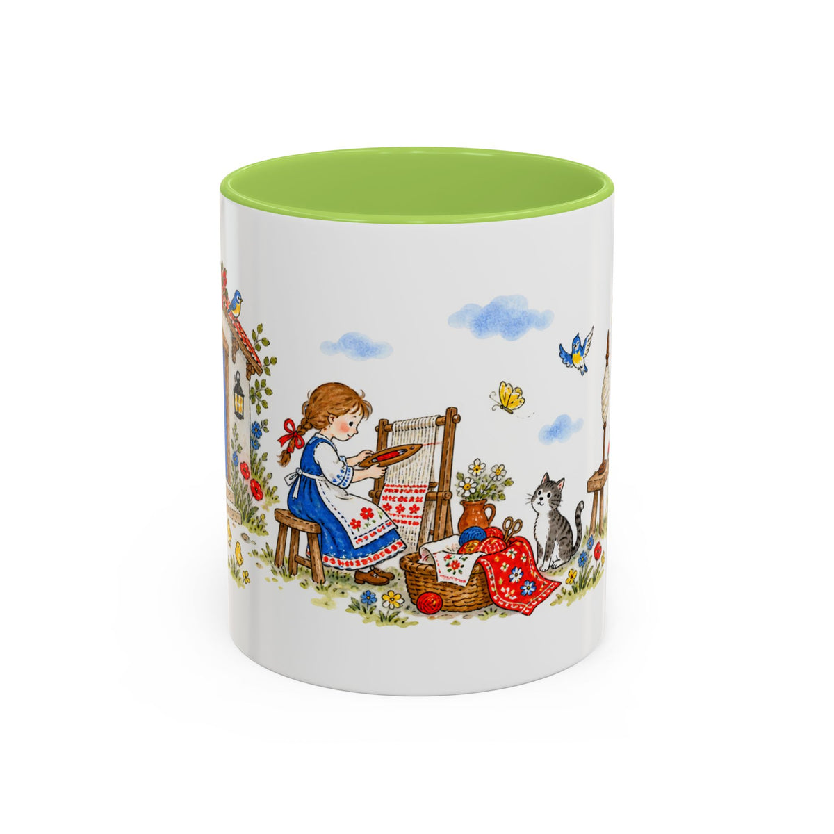 Spindle Shuttle and Needle Mug | Storybook Fairy Tale Accent Coffee Mug | EveryLegend