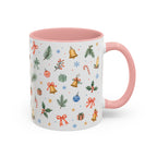 Christmas Bell Mug | Ribbon Gift Watercolor Holiday Cup | Accent Coffee Mug 11oz 15oz