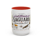 Saguaro National Park Coffee Mug | Arizona Desert Cactus Sunset Gift | Accent Color Ceramic 11oz 15oz