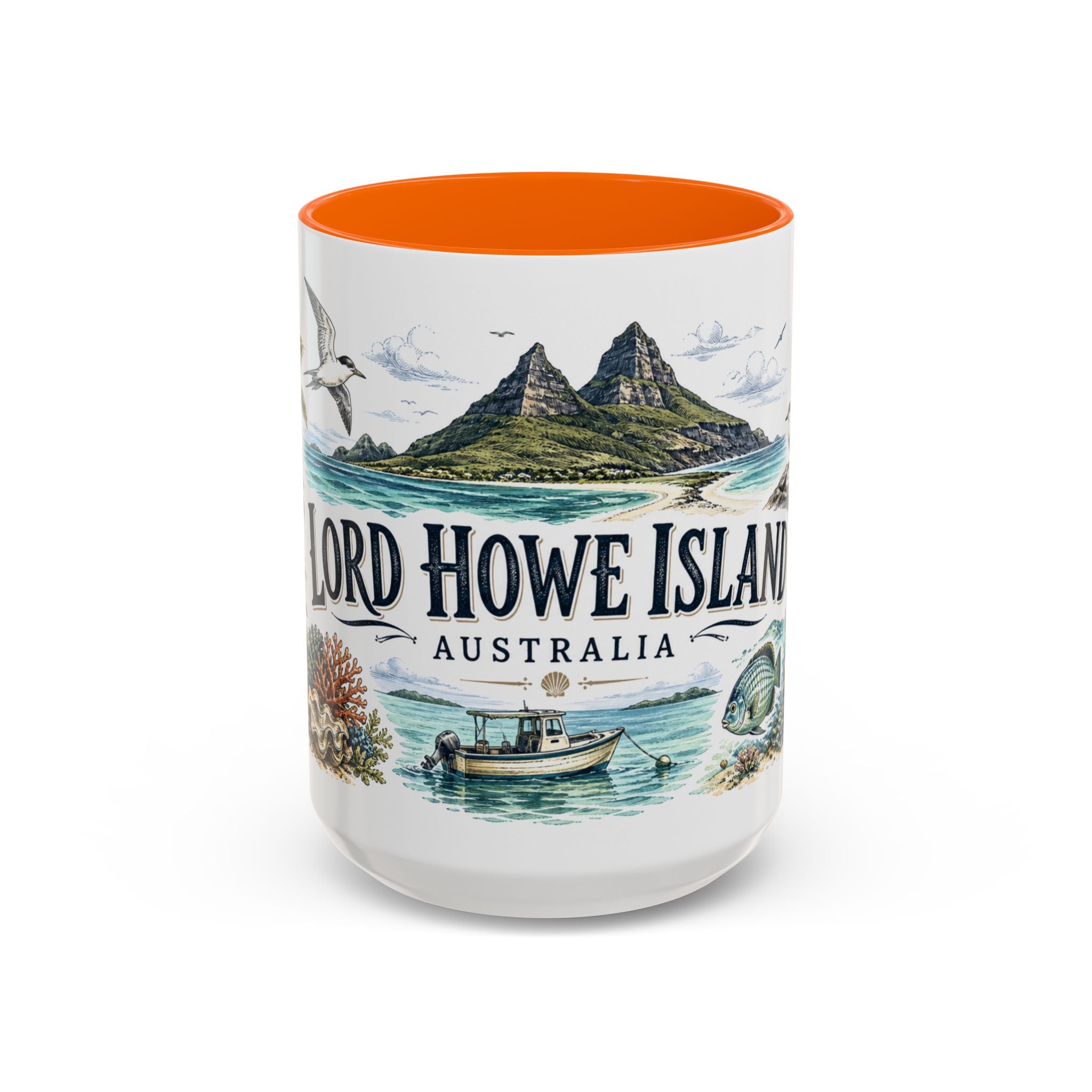 Lord Howe Island Mug, Australia Travel Souvenir, Bucket List Gift, Accent Ceramic Coffee Mug 11oz 15oz