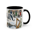 Dublin Coffee Mug | Ireland Travel Souvenir | Vintage Illustrated City Gift | 11 oz 15 oz Accent Mug