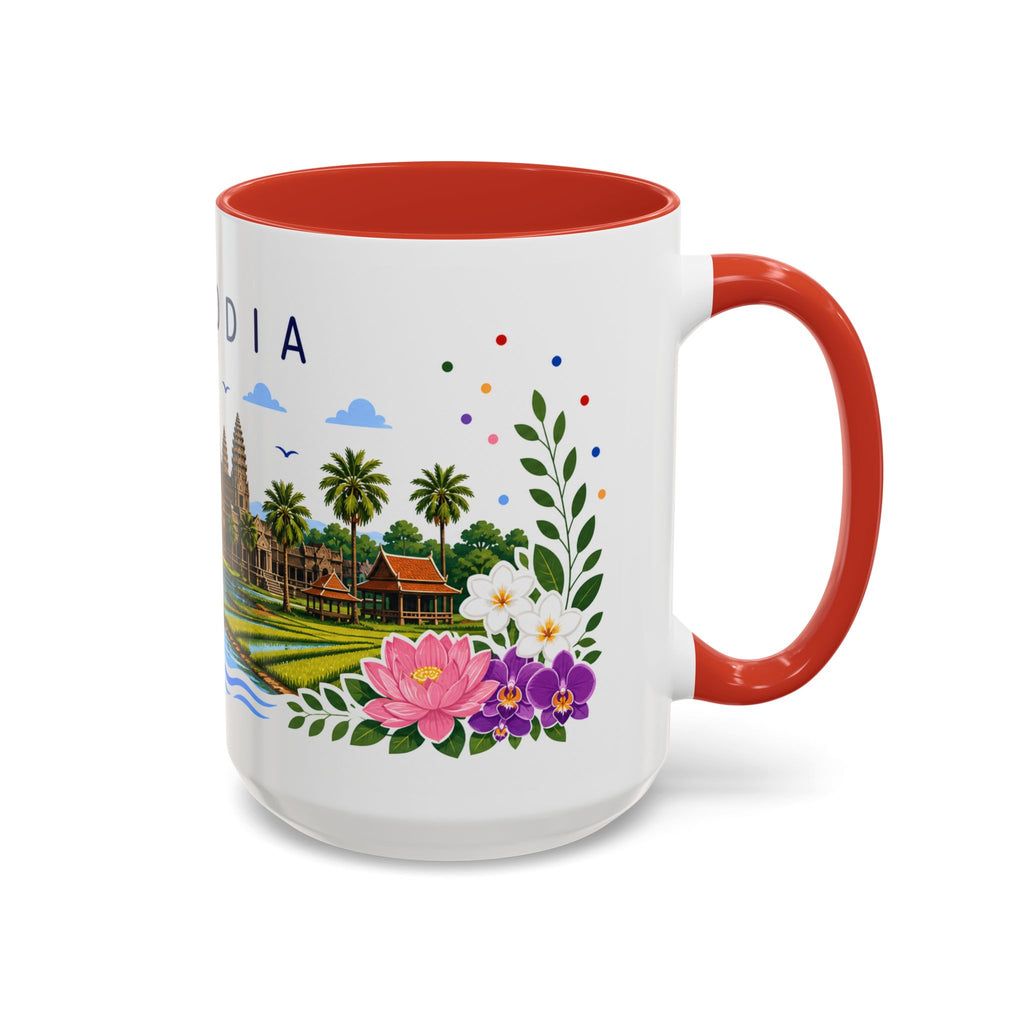 Cambodia Coffee Mug | Travel Souvenir Accent Mug | Place Gift Ceramic Cup 11oz 15oz