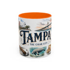 Tampa Coffee Mug | United States Travel Souvenir | Vintage Illustrated City Gift | 11 oz 15 oz Accent Mug