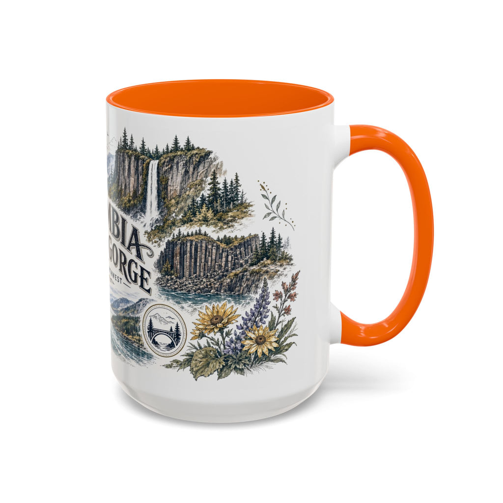 Columbia River Gorge Mug, Pacific Northwest Travel Souvenir, Bucket List Gift, Accent Ceramic Coffee Mug 11oz 15oz