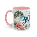 Boracay Coffee Mug | Travel Destination Souvenir Gift | Accent Color Ceramic 11oz 15oz