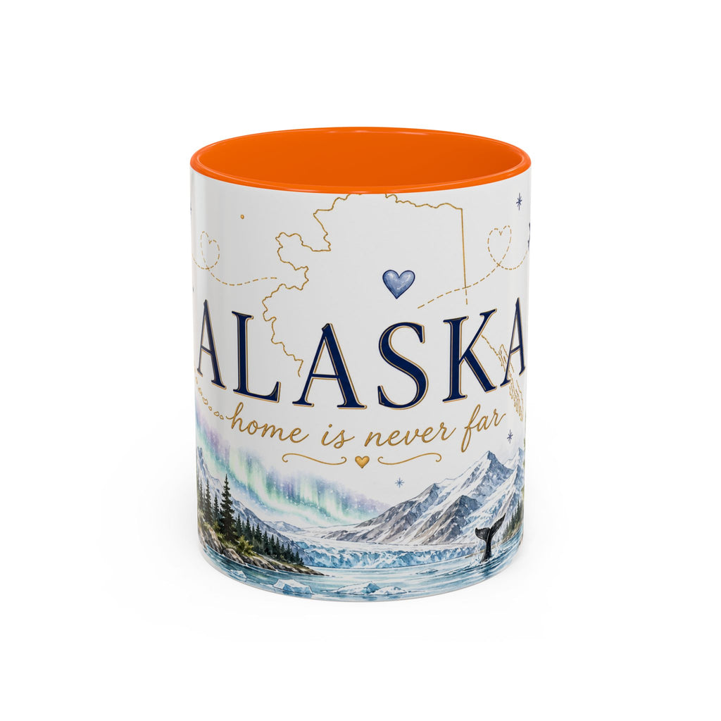 Alaska State Map Mug | Northern Lights, Mountains, Glaciers | Moving Away Gift