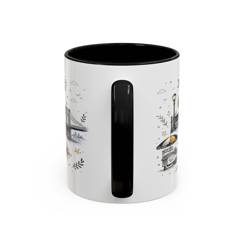 New York City Coffee Mug | New York Souvenir Travel Gift | Accent Color Ceramic 11oz 15oz