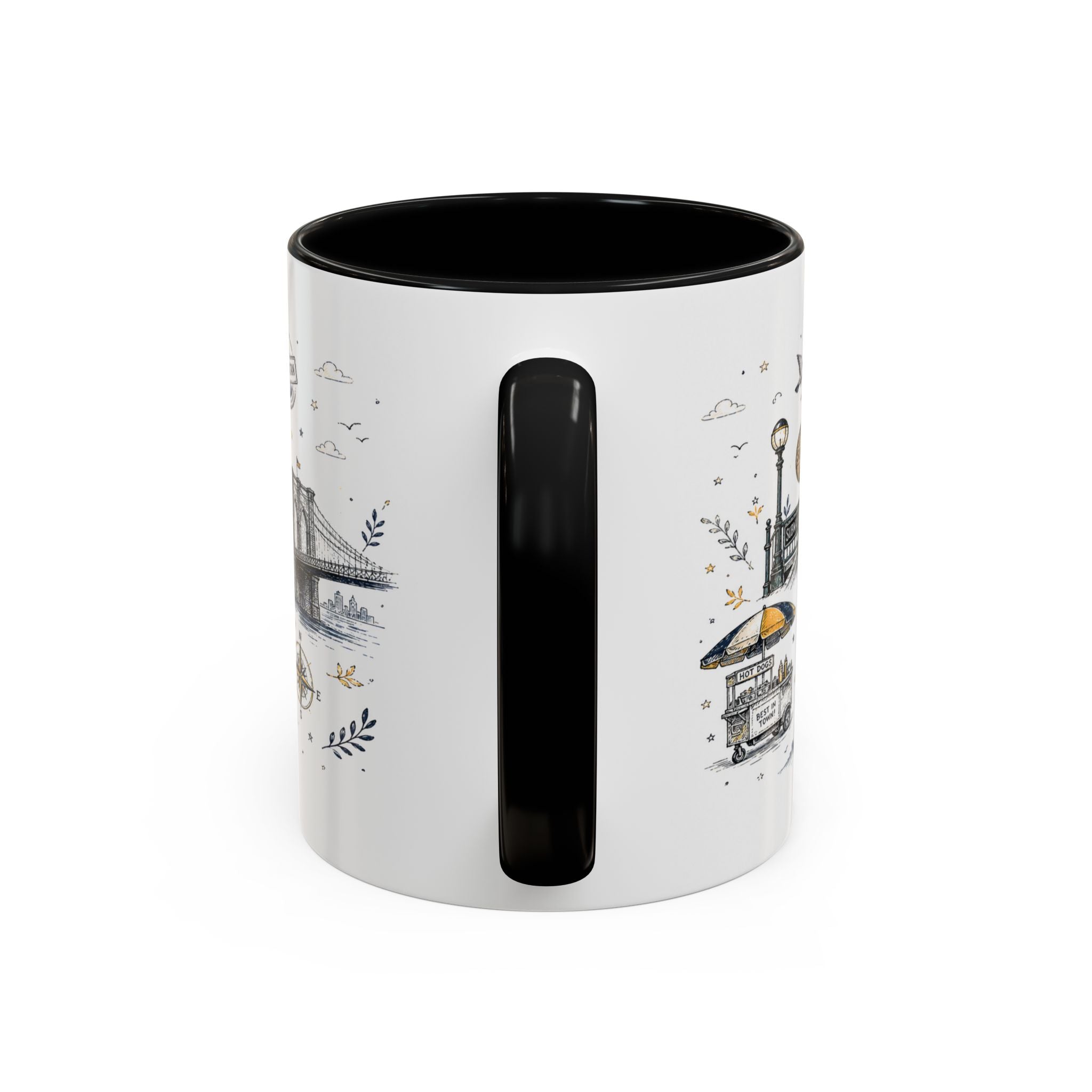 New York City Coffee Mug | New York Souvenir Travel Gift | Accent Color Ceramic 11oz 15oz