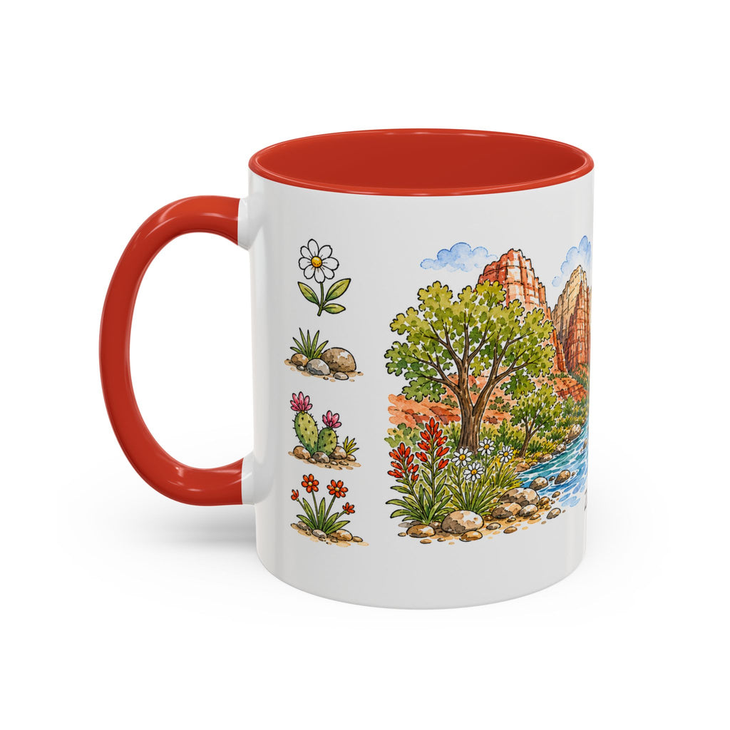 Zion National Park Mug | US Travel Souvenir Accent Coffee Mug | 11oz 15oz Ceramic Cup