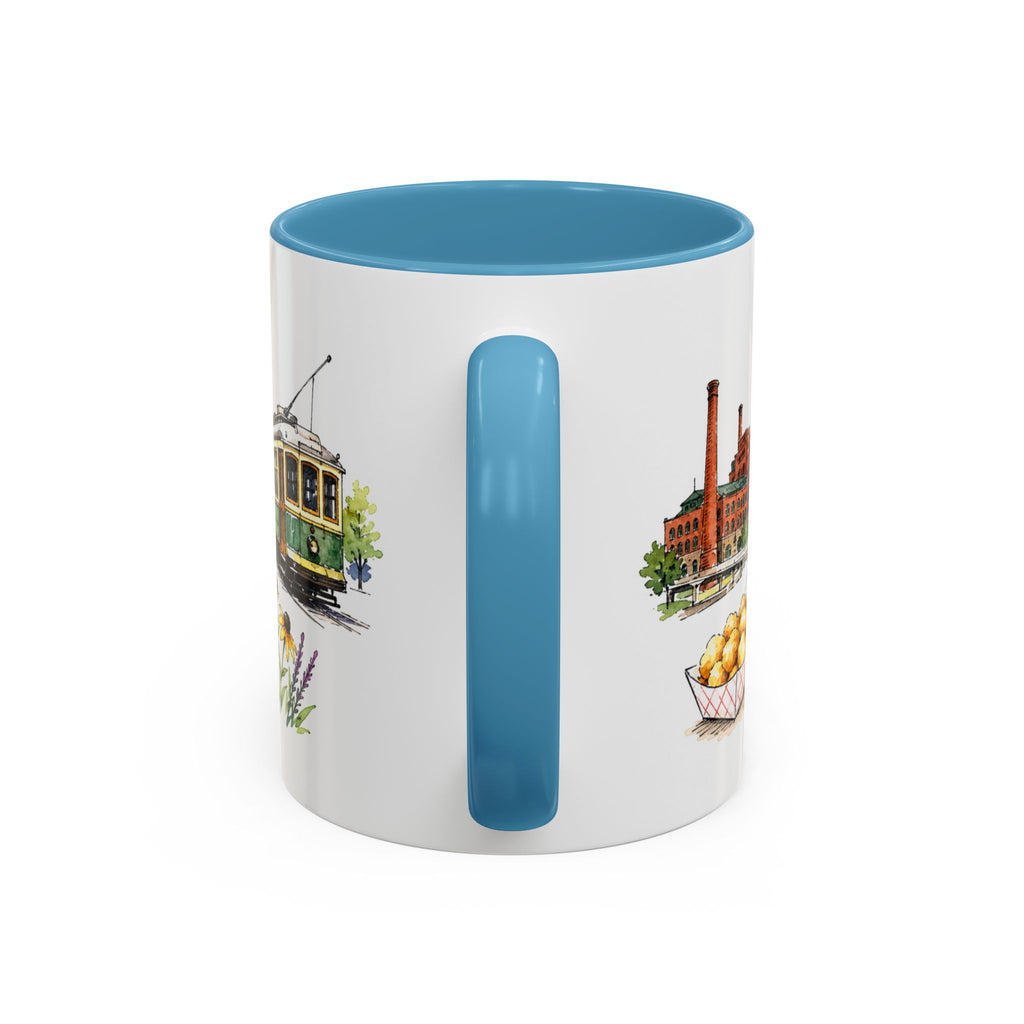 Milwaukee Illustrated Travel Mug | City Souvenir Accent Coffee Mug | 11oz 15oz Ceramic Cup