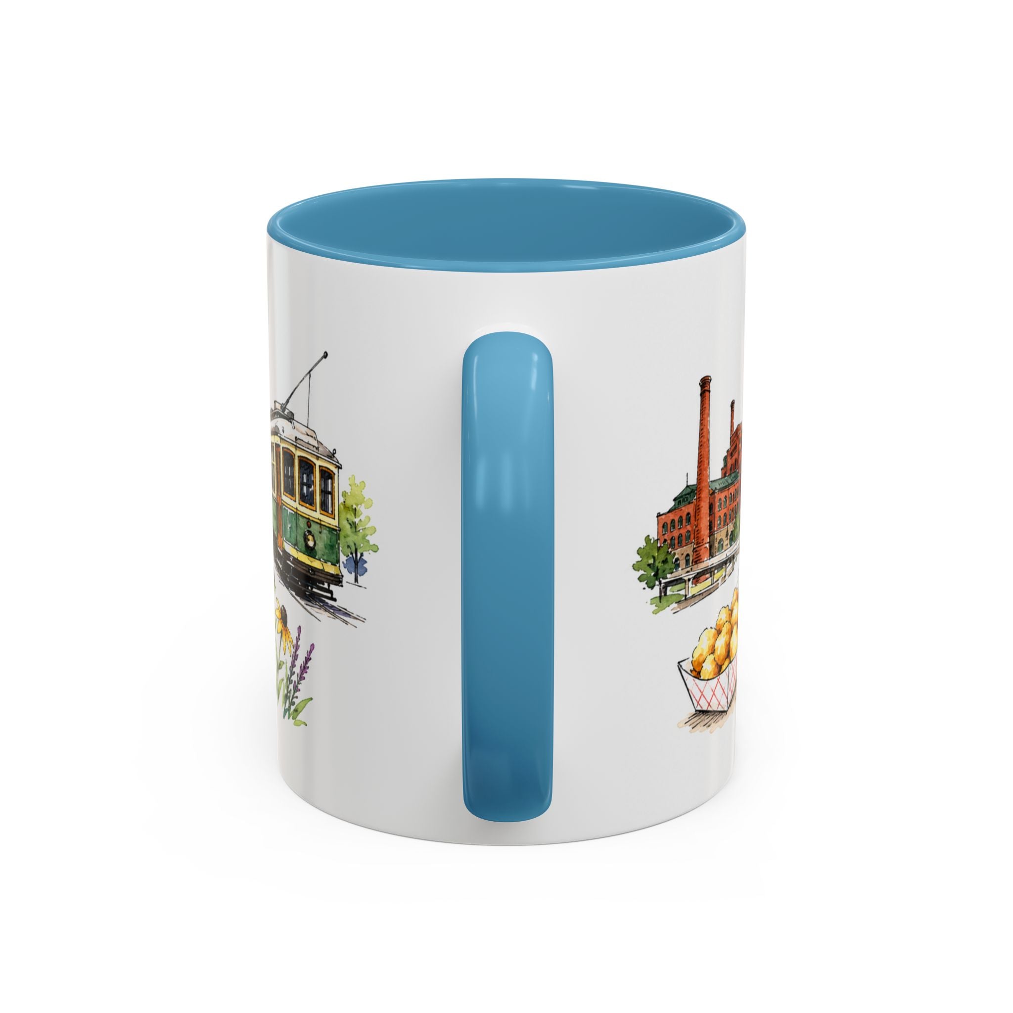 Milwaukee Illustrated Travel Mug | City Souvenir Accent Coffee Mug | 11oz 15oz Ceramic Cup