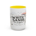 White Sands National Park Coffee Mug | New Mexico Desert Sand Dunes Gift | Accent Color Ceramic 11oz 15oz