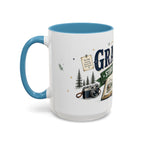Grandpa's Stories Are The Best Coffee Mug | Gift From Grandkids | Accent Color Ceramic 11oz 15oz