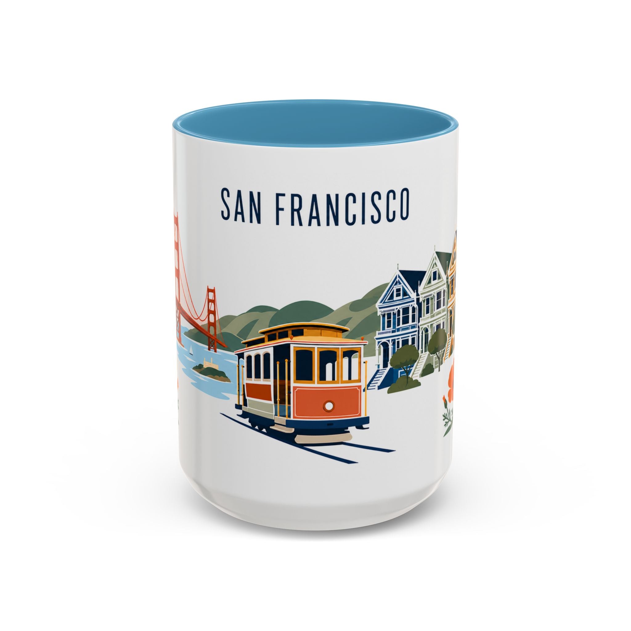 San Francisco Coffee Mug | United States Travel Souvenir | Porcelain Decal City Gift | 11oz 15oz Accent Mug