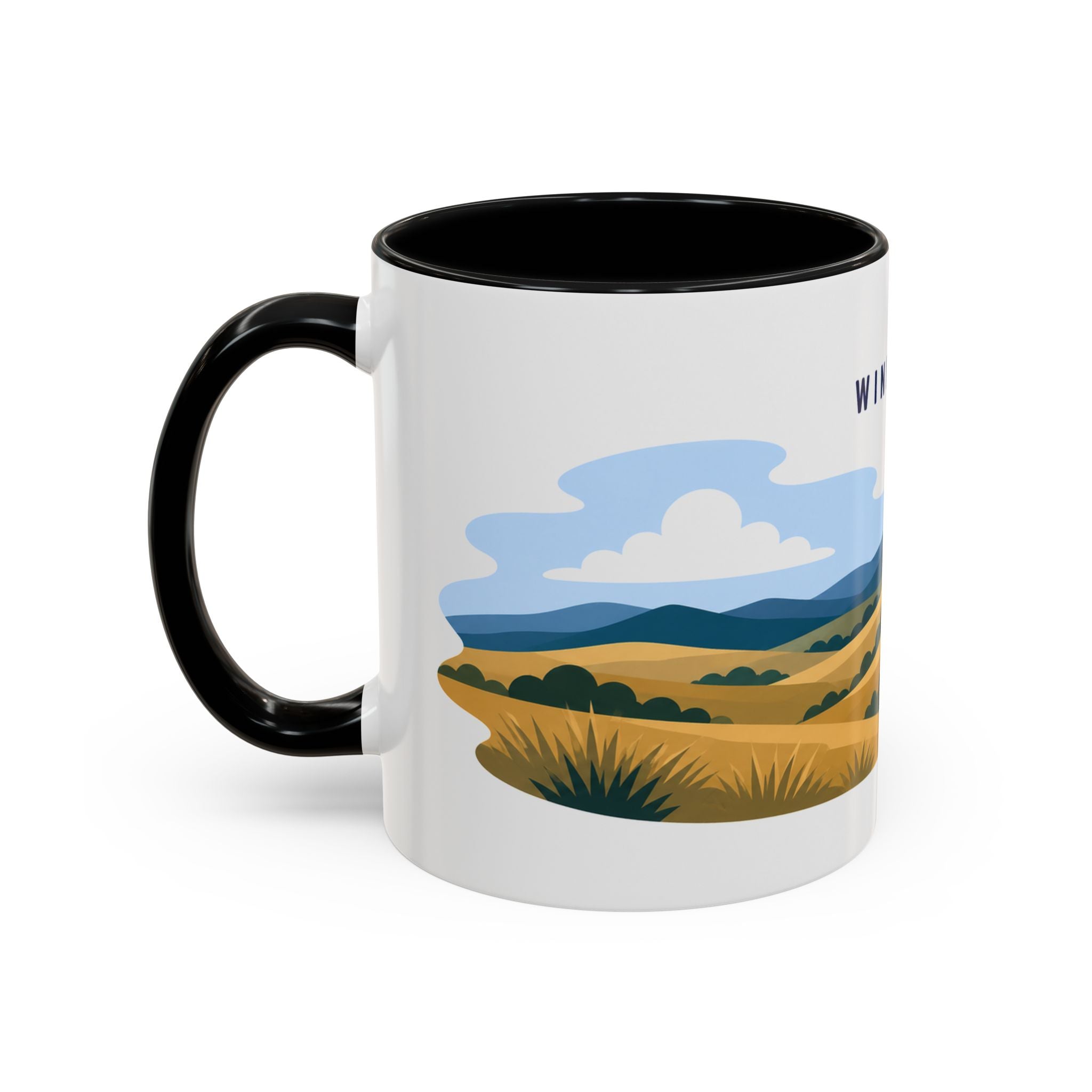 Wind Cave National Park Coffee Mug | Solid Color Block Park Souvenir | 11oz 15oz Accent Mug
