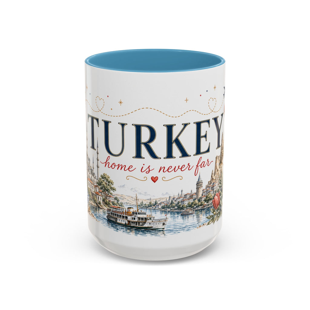 Turkey Home Country Mug | Moving Away Gift | Long Distance Friendship | 11 oz 15 oz Accent Mug
