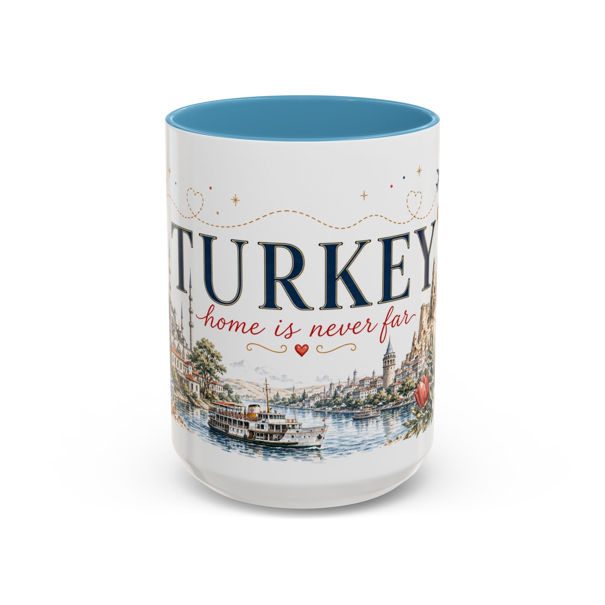 Turkey Home Country Mug | Moving Away Gift | Long Distance Friendship | 11 oz 15 oz Accent Mug