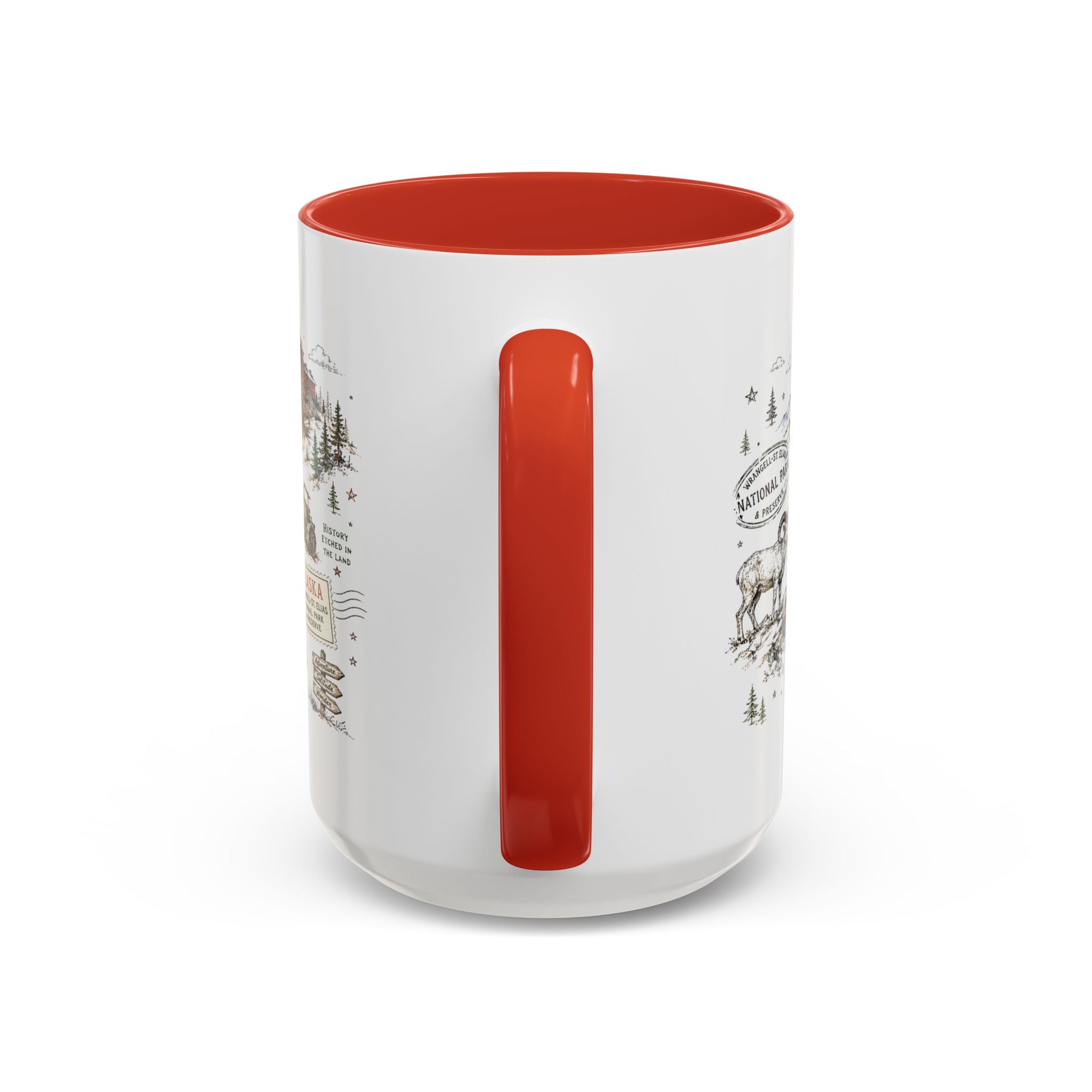 Wrangell-St. Elias National Park Coffee Mug | Alaska Wilderness Climbing Gift | Accent Color Ceramic 11oz 15oz