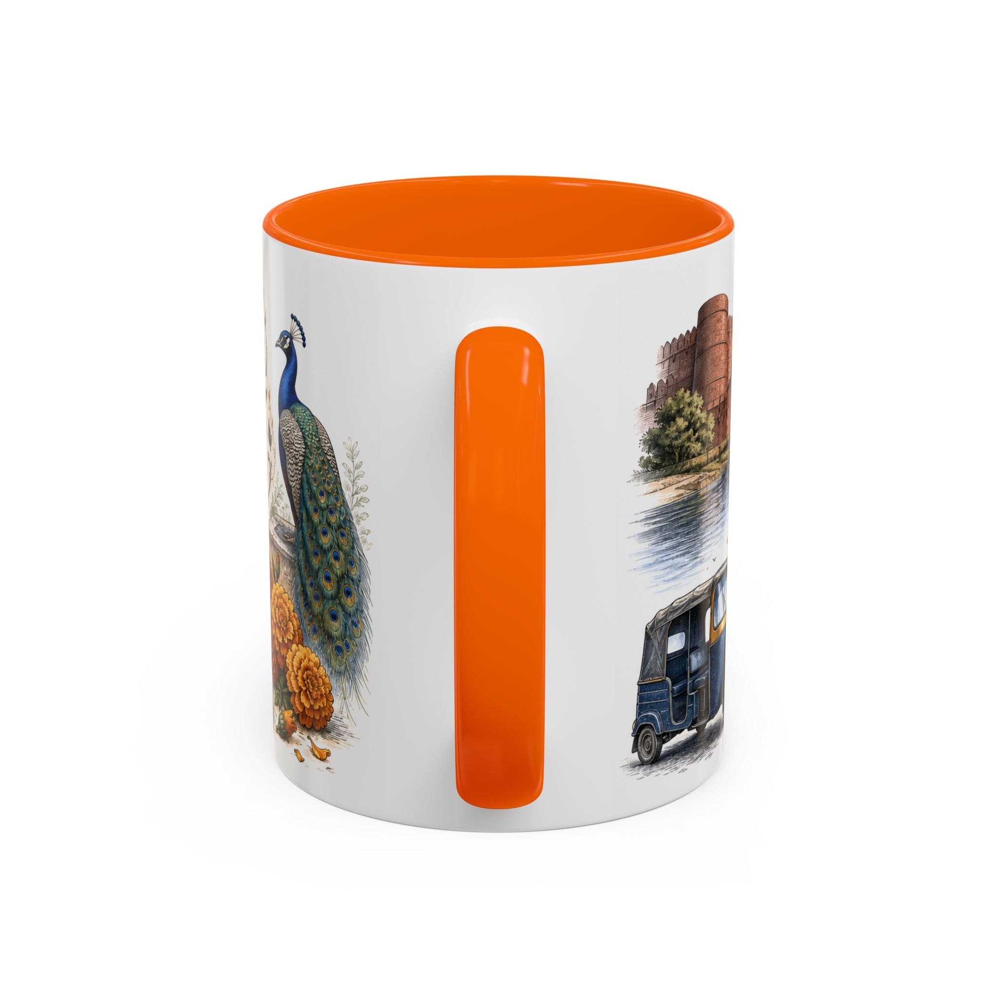 Agra Coffee Mug | India Travel Souvenir | Vintage Illustrated City Gift | 11 oz 15 oz Accent Mug