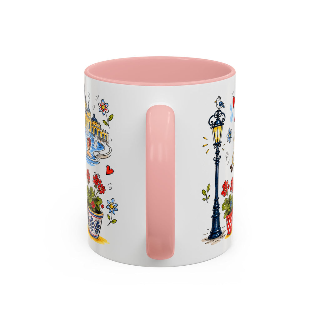 Budapest Travel Mug | European City Souvenir Accent Coffee Mug | 11oz 15oz Ceramic Cup