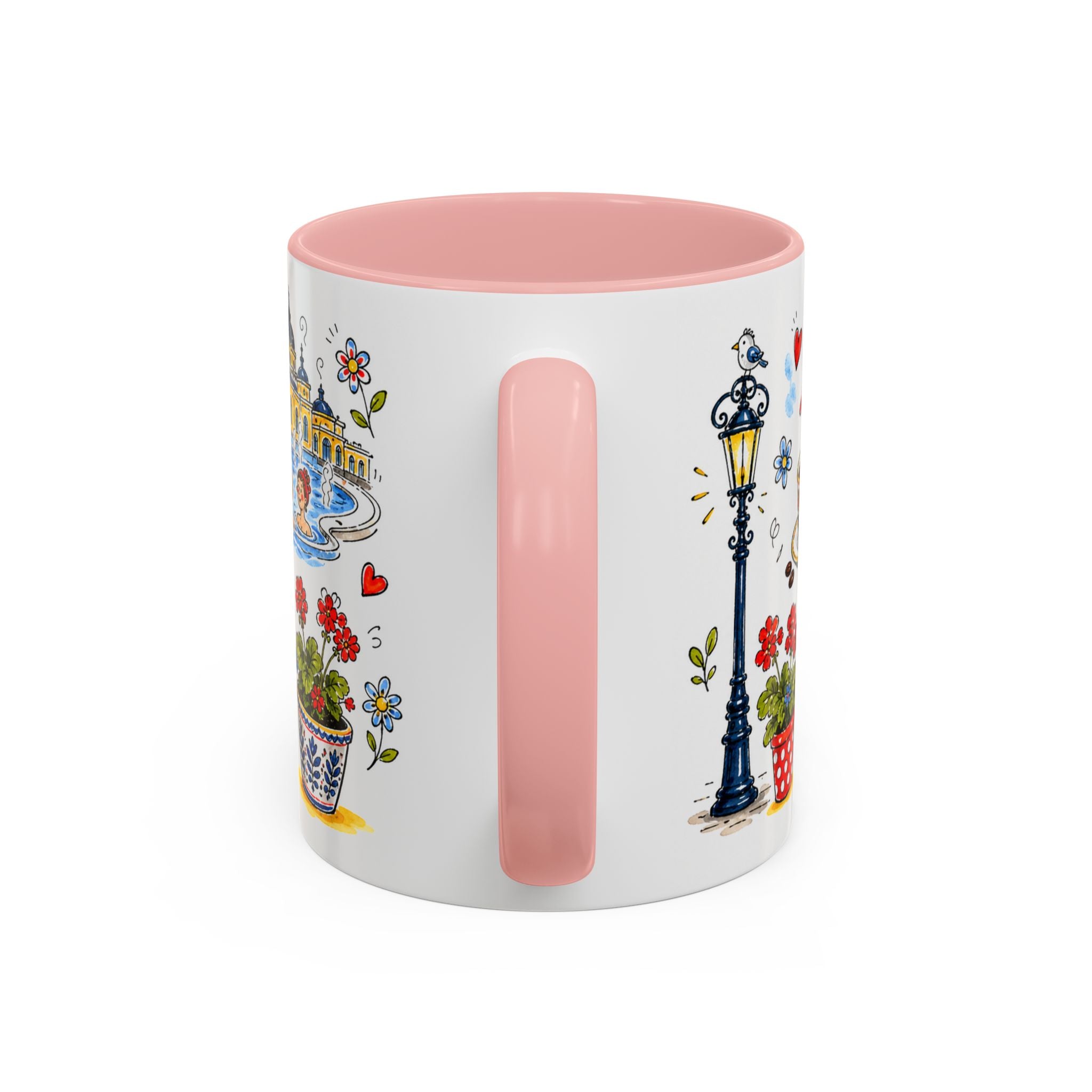 Budapest Travel Mug | European City Souvenir Accent Coffee Mug | 11oz 15oz Ceramic Cup