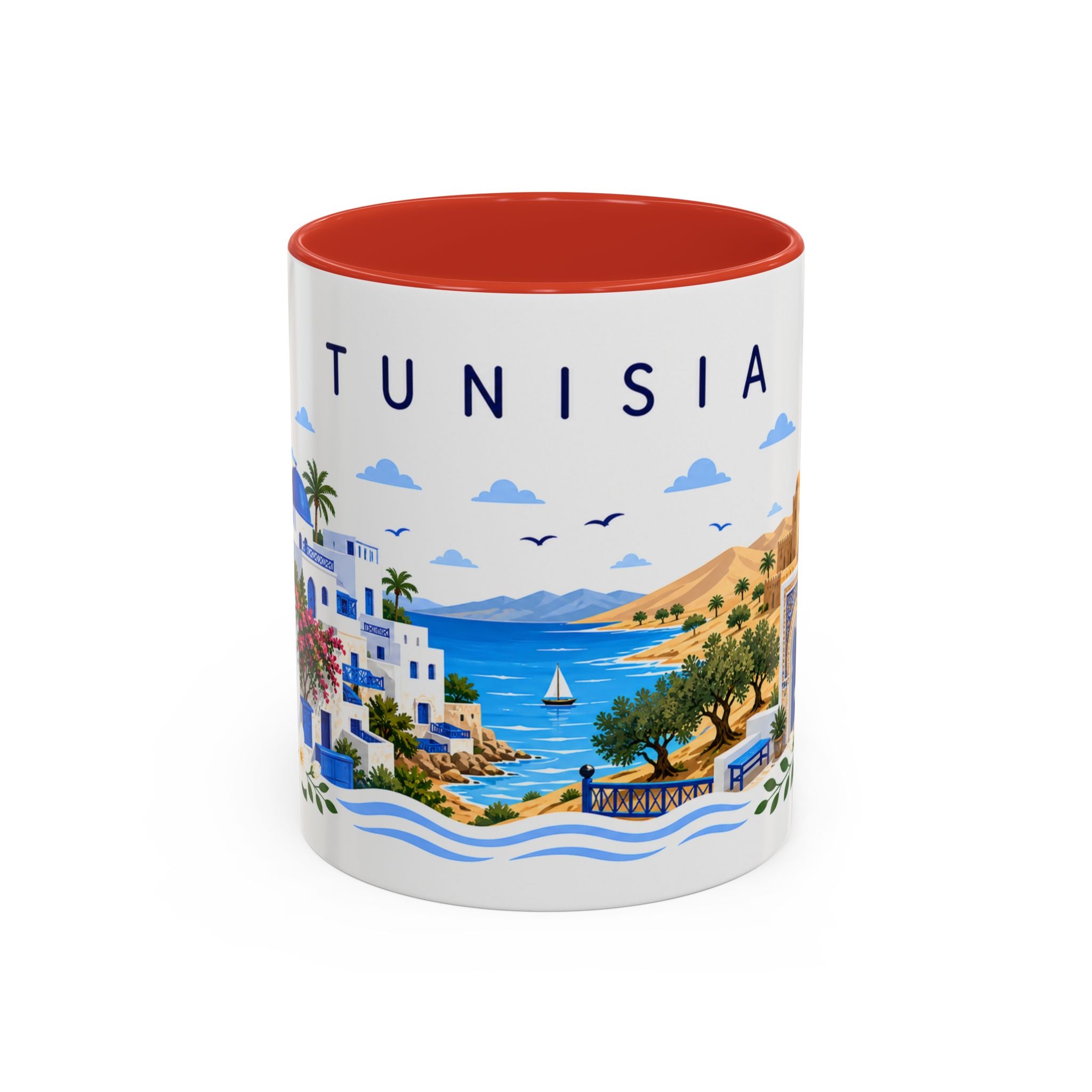 Tunisia Coffee Mug | Travel Souvenir Accent Mug | Place Gift Ceramic Cup 11oz 15oz