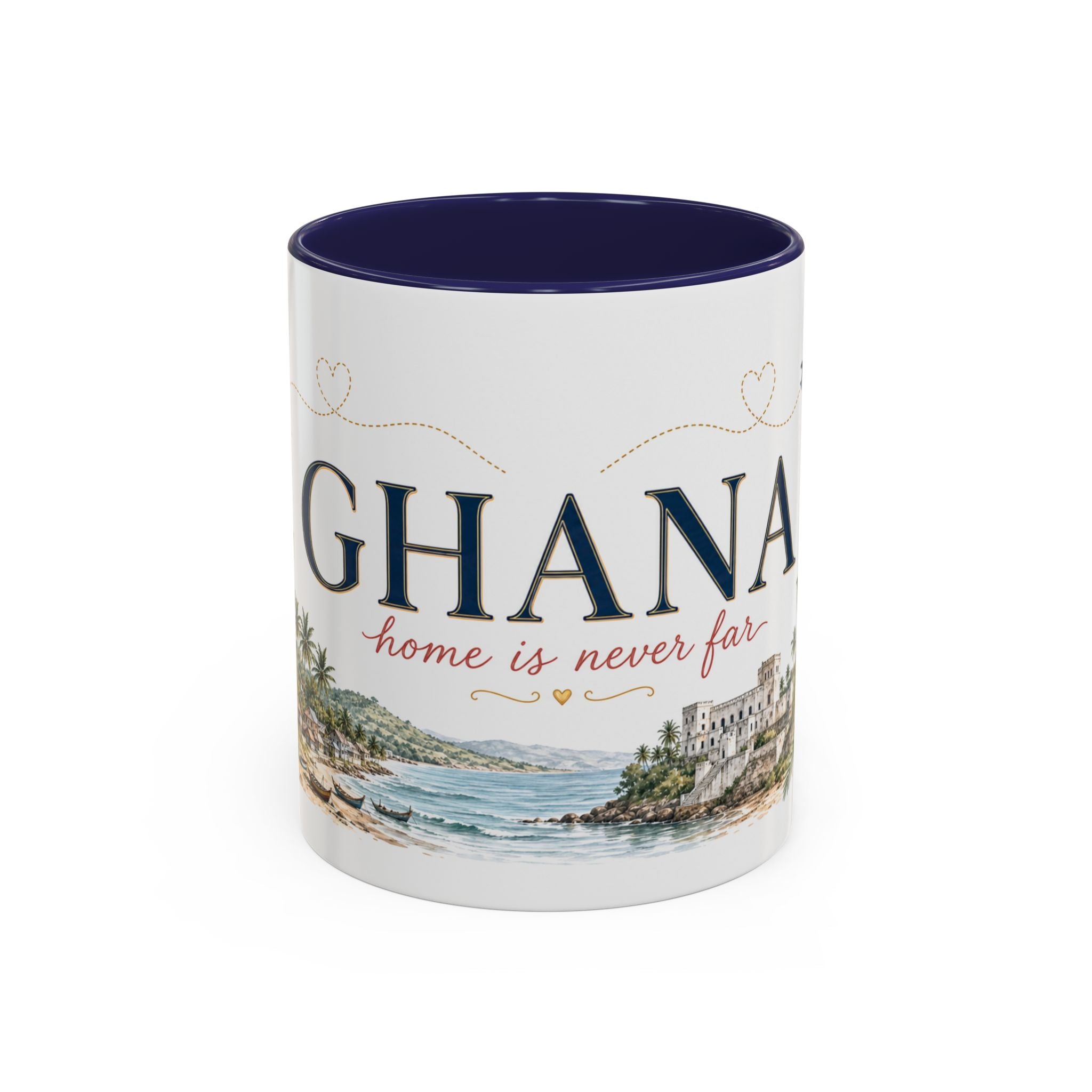 Ghana Home Country Mug | Moving Away Gift | Long Distance Friendship | 11 oz 15 oz Accent Mug