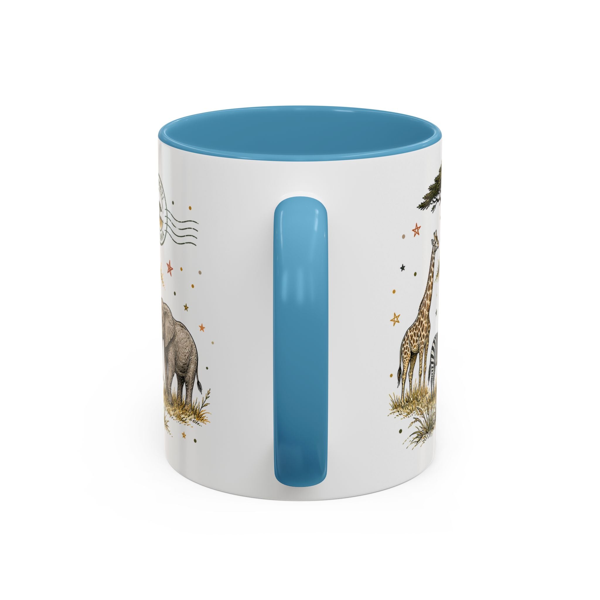 Serengeti Coffee Mug | Travel Destination Souvenir Gift | Accent Color Ceramic 11oz 15oz