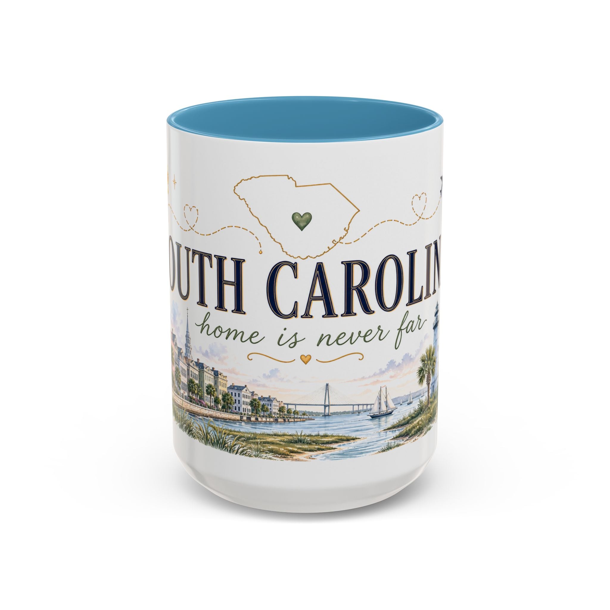 South Carolina State Mug | Botanical Map Accent Cup (11oz 15oz)