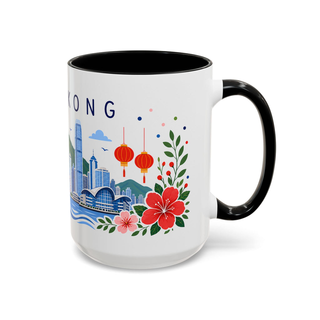 Hong Kong Coffee Mug | Travel Souvenir Accent Mug | Place Gift Ceramic Cup 11oz 15oz
