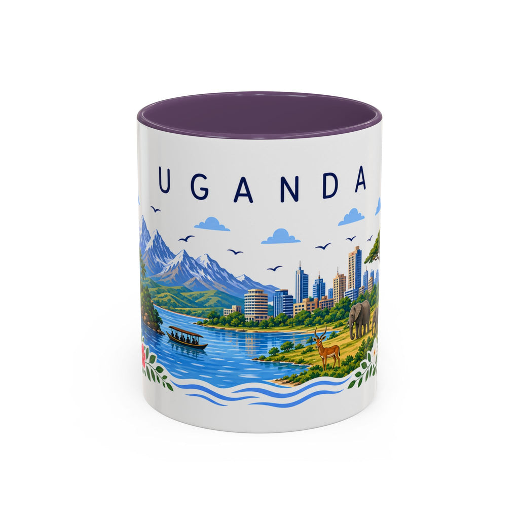 Uganda Coffee Mug | Travel Souvenir Accent Mug | Place Gift Ceramic Cup 11oz 15oz
