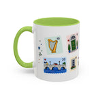 Dublin Coffee Mug | Postage Stamp Collage Mug | Travel Souvenir Accent Cup 11oz 15oz