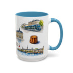 Bordeaux Illustrated Travel Mug | City Souvenir Accent Coffee Mug | 11oz 15oz Ceramic Cup