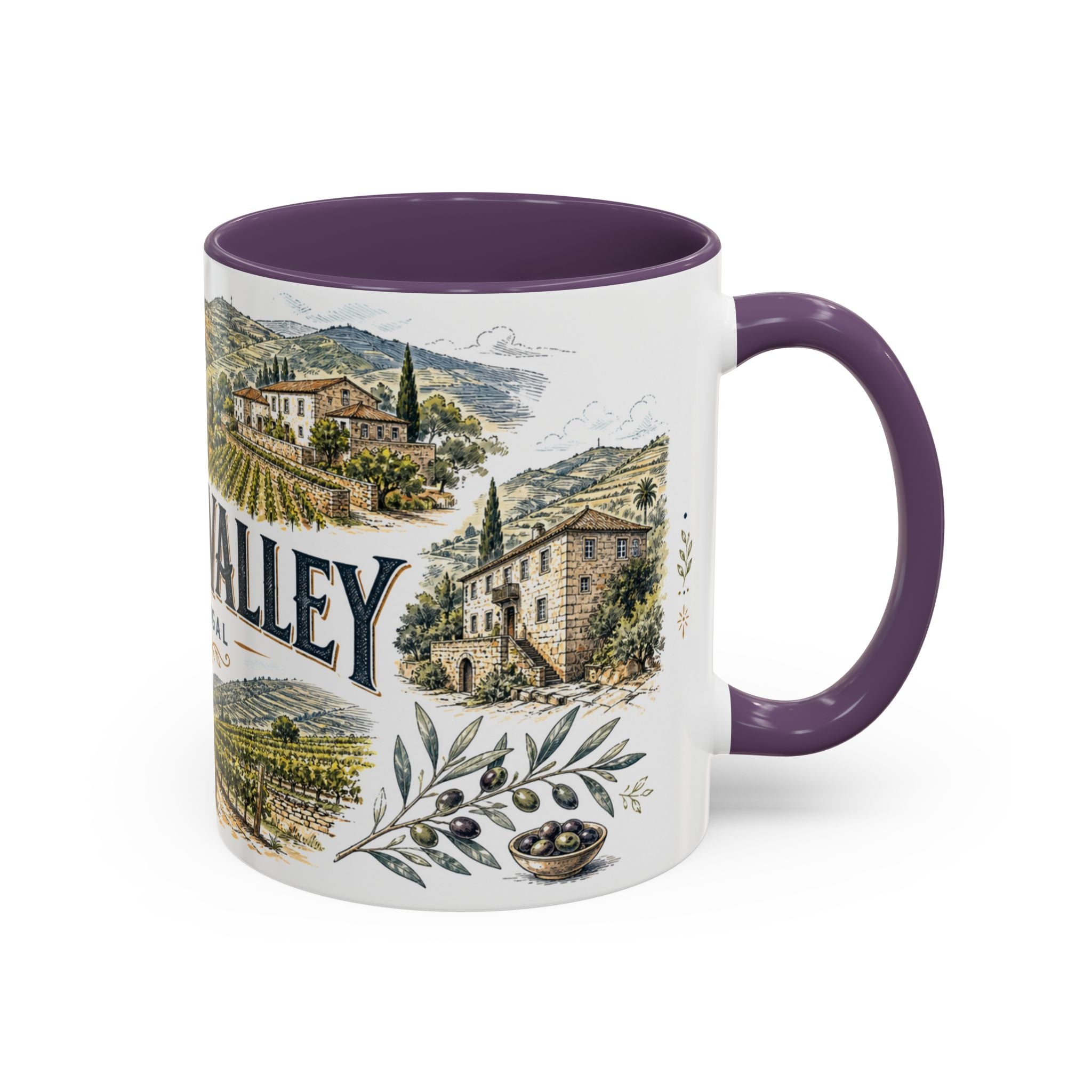 Douro Valley Mug, Portugal Travel Souvenir, Bucket List Gift, Accent Ceramic Coffee Mug 11oz 15oz