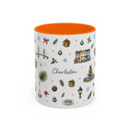Charleston Christmas Mug | Watercolor City Souvenir, Holiday Travel Gift (11oz/15oz)