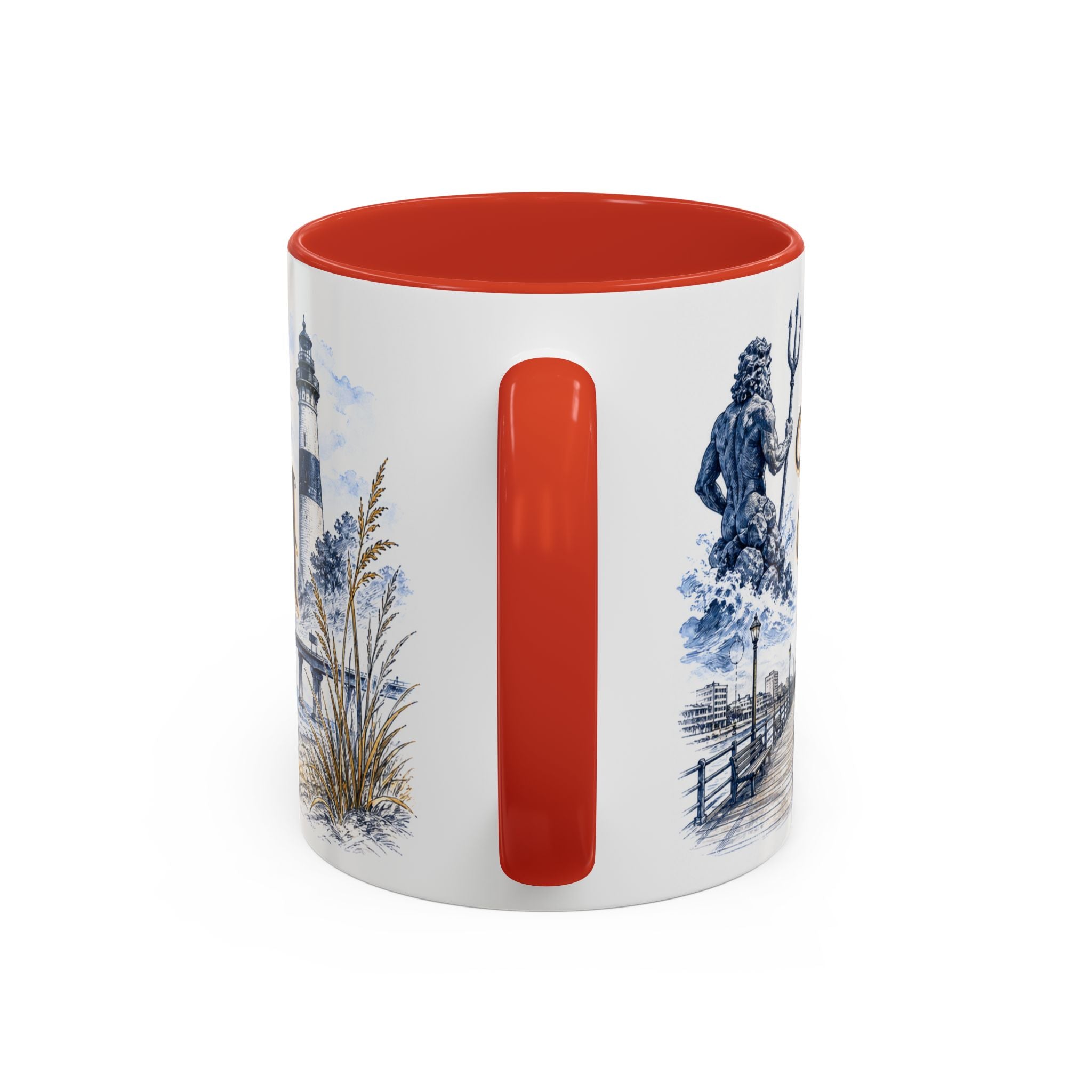Virginia Beach Coffee Mug | United States Travel Souvenir | Vintage Illustrated City Gift | 11 oz 15 oz Accent Mug
