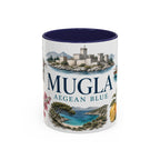Mugla Coffee Mug | Turkey Travel Souvenir | Vintage Illustrated City Gift | 11 oz 15 oz Accent Mug