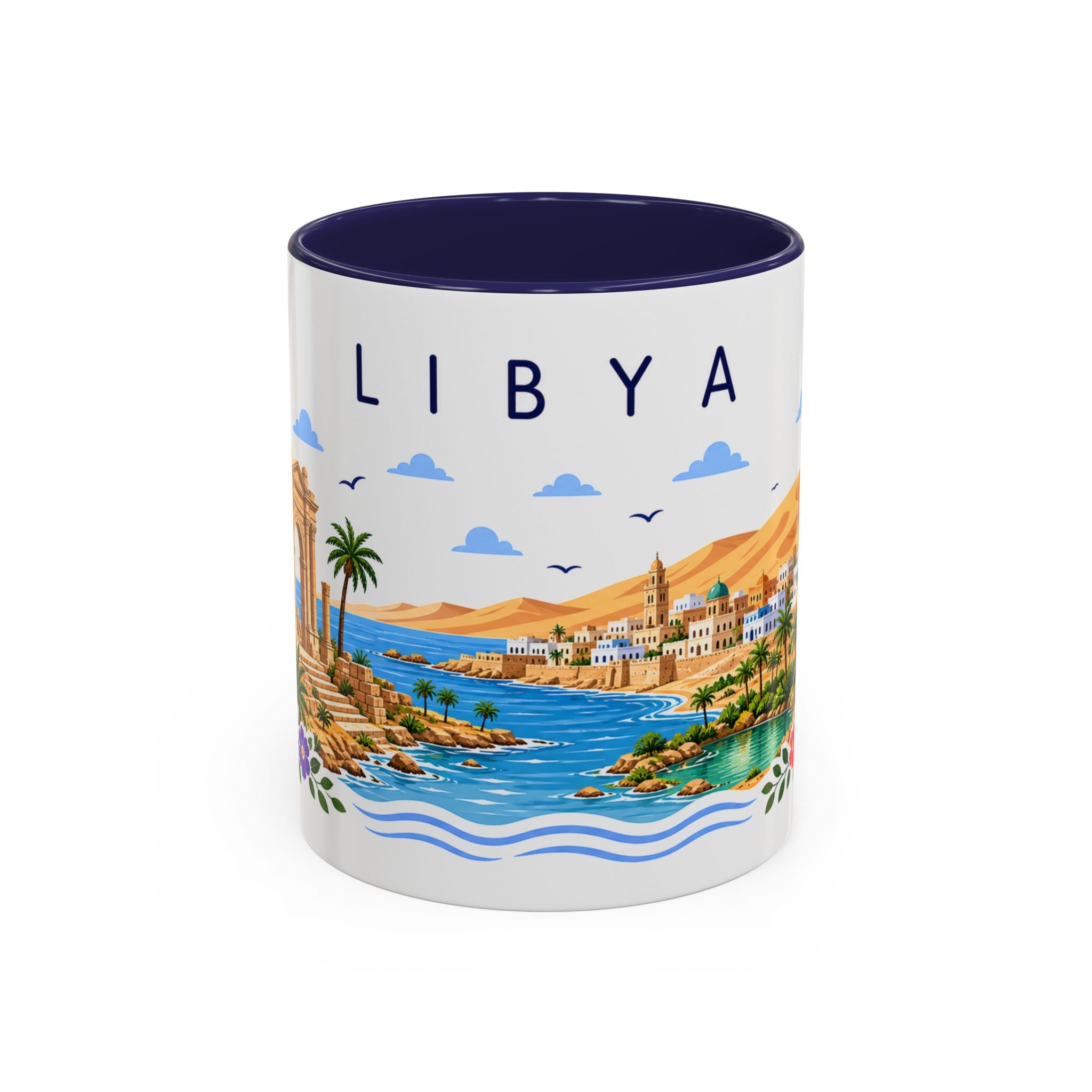 Libya Coffee Mug | Travel Souvenir Accent Mug | Place Gift Ceramic Cup 11oz 15oz