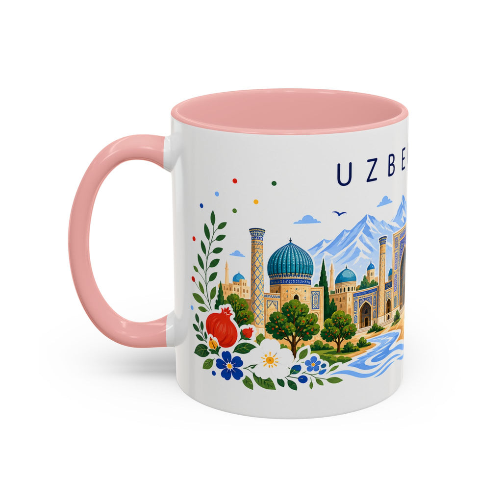 Uzbekistan Coffee Mug | Travel Souvenir Accent Mug | Place Gift Ceramic Cup 11oz 15oz