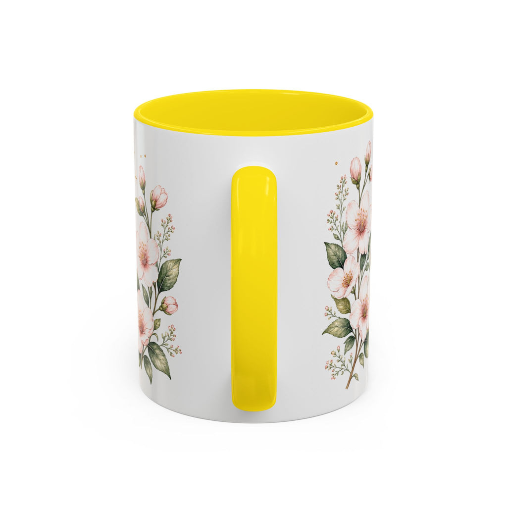 Delaware State Map Mug | Botanical Beach Accent Coffee Cup (11oz/15oz)