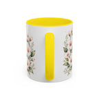 Delaware State Map Mug | Botanical Beach Accent Coffee Cup (11oz/15oz)
