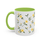 South Carolina Yellow Jessamine Mug, State Flower Floral Coffee Cup, 11oz Botanical Gift