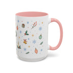 Christmas Ornament Mug | Snowflake Watercolor Holiday Gift | Accent Cup 11oz 15oz