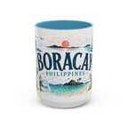 Boracay Coffee Mug | Travel Destination Souvenir Gift | Accent Color Ceramic 11oz 15oz