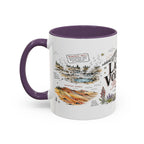 Lassen Volcanic National Park Coffee Mug | California Volcano Geothermal Hiking Gift | Accent Color Ceramic 11oz 15oz